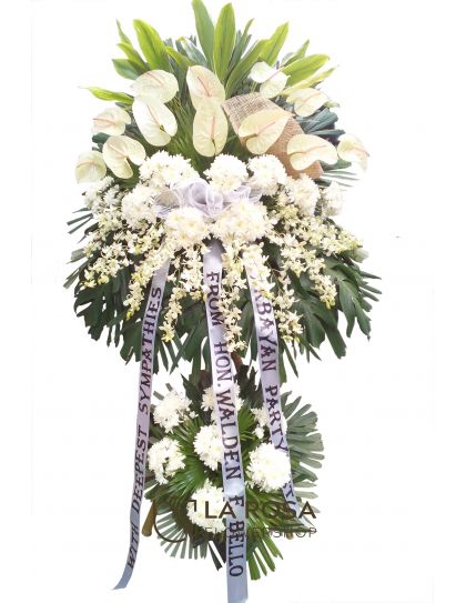 Flower Standy 12 - Standing Funeral Flower by LaRosa Flower Shop Quezon City