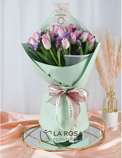 Etta - Pink Tulips Delivery by LaRosa Flower Shop Quezon City