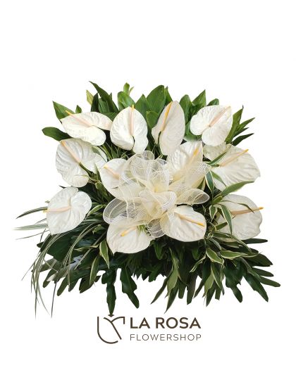 Funeral Flowers Basket - Funeral Flower Delivery by LaRosa Flower Shop Quezon City