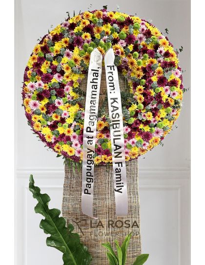 Funeral Flowers 43 - Wreath Funeral Flower by LaRosa Flower Shop Quezon City