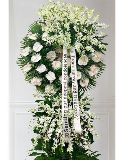 Funeral Flowers 73 - Wreath Funeral Flower by LaRosa Flower Shop Quezon City