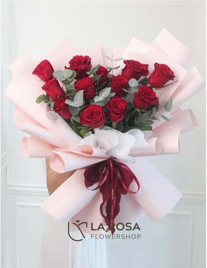 Xiu Ying - A bouquet of dozen imported red roses by LaRosa Flower Shop Quezon City