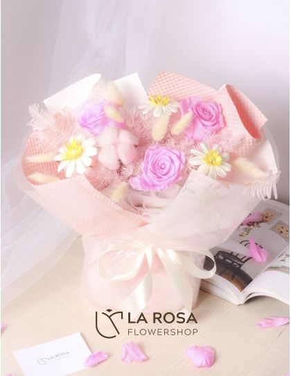 Blush Harmony - Pink (Preserved) - Preserved Flower Delivery by LaRosa Flower Shop Quezon City