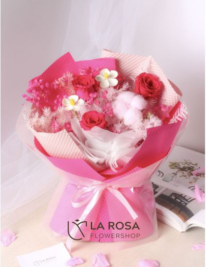 Pink Charm - Fuchsia (Preserved) - Preserved Flower Delivery by LaRosa Flower Shop Quezon City