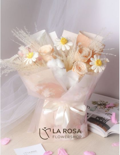 Sunset Serenade - Peach (Preserved) - Preserved Flower Delivery by LaRosa Flower Shop Quezon City